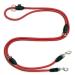 Leite -green adjustable dog leash 3m - robust nylon double linen for medium -sized to large dogs 200kg traction 2 carabiner - red tango red 3 m x 1.1 cm