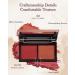 Face Matte Blush Powder Palette-2Colors Cruelty-Free Buildable Facial Cheek Blusher Pressed Powder Light Luxury Blush Contour Palette Longlasting Makeup Palette Christmas Gift for Women -04 4# Fiery & Ginger - Buy Online on GoSupps.com