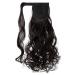 FELENDY 18 Inch Dark Brown Curly Ponytail Extension for Women - Long Drawstring Hairpiece Wrap Around - Pack of 1 - Buy Online on GoSupps.com