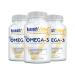 Research Verified Omega 3-1800mg Omega 3 Fish Oil - High 900mg EPA + 600mg DHA - No Aftertaste - 60 Softgel Capsules - 3 Bottles