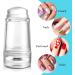 Nail Art Stamper Set - 1 Pc Silicone Nail Art Stamper with 2 Pcs French Nail Stamper Head 1 Nail Stamping Plate and 1 Scraper Manicure Tools Kit for Home Salon DIY Nail Art Decor - Buy Online on GoSupps.com