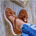 Sandals Summer Shoes Women Hanf High Hen Platform Outdoor Leisure Cut Like Housls Beach Sandals Women Sexy Keilings Roman Muffin with Big Baotou QuaST Beak Sandals (Brown 40 Leopard Print 35 EU