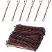 Hairpins Bobby pins Hairpins Metal Hair pin Girls Hair Accessories Bun Pins 50Pcs Ideal for all hair types (Straight-Brown)