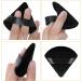 2Pcs Black Molain Triangle Makeup Puff Set - Soft Reusable Cosmetic Sponges for Loose Powder Foundation - Ideal for Eyes, Corners, Wet & Dry Makeup - Buy Online on GoSupps.com