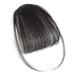 Bang Extensions Clip - Natural Brown Flat Bang | Fake Flat Bangs Front Face Fake Fringe | Clip In Bangs Real Hair - French Bangs Clip On Fake Bangs Fringe | Natural Color Fringe Hairpieces Natural black