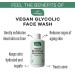 Vegan Glycolic Acid Face Wash with Cucumber & Seaweed Extract - Gentle Exfoliating Anti-Aging Cleanser for Acne Treatment, Men & Women - Hydrating, Moisturizing Facial Soap - Buy Online on GoSupps.com