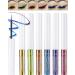 Chameleon Multichrome Glitter Liquid Eyeliner Kit-6Pcs Purple/Blue/Gold/Green Metallic Satin Colored Finish Eye Liner Eye Shadow Stick Longwear Ultra-Fine Tip Eyeliner Pen for Glitter Makeup 6 Colors