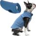 Gooby Fleece Vest Dog Sweater - Warm Pullover Fleece Dog Jacket with Leash Attachment - Winter Small Dog Sweater Coat - Cold Weather Dog Clothes for Small Dogs Boy or Girl for Indoor and Outdoor Use Medium chest (16") Blue