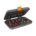 Allen Company Titan Broadhead Box & Caddy, Holds 6 Broadheads, Broadheads with Closed Width Up to 1-3/8 inches, Gray/Orange, One Size