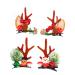POPETPOP 2 Pairs Christmas Hair Clips Toddler Clips for Girls Hair Women's Hair Clips Hair Clips for Kids Christmas Reindeer Antlers Headband Deer Horns Hair Holder Hair Decoration Clothing