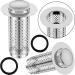 2 Pcs Bathroom Sink Stopper Stainless Steel Sink Drain Strainer Pop Up Floor Drain Filter Universal Sink Drain Stopper with Hair Catcher for 1.3-2.17 Inches Most Floor Drains and Sinks - Buy Online on GoSupps.com