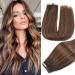 YDDM TAPE in Extensions Real Hair 20Pcs 50cm Dark Brown With Chestnut Brau Invisible Tape Extensions Tape Extensions Tape Extensions Real Hair Skin Weft Hair Extension (20 inch 2/2/6#) 2/2/6# 20inch (50cm) -20PC