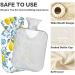Durable 1L Heat Bottle with Cover - Warm-Up Bag for Pain Relief | Floral Watercolor Design | Ideal for Shoulders Neck Hands & Feet | Heat Therapy Essential - Buy Online on GoSupps.com