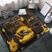 Flannel Carpet Mustard Yellow and Black Picture 60 x 39 in Non-Slip Durable Suitable for Living Room and Office Bedroom - Buy Online on GoSupps.com