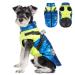 Dog Winter Jacket Vest Pet Waterproof Padded Dog Clothes with D-ring Chest Strap Reflective Adjustable Puppy Coat Warm Dog Coats Vest Dog Clothes with Harness for Small Medium Dogs M Blue