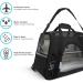 Airline Approved Pet Carrier - Soft-Sided for Small-Medium Cats and Dogs - On-Board Under Seat Travel Bag with Fleece Bed - Large Onyx Black - Buy Online on GoSupps.com
