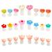 Niceneeded 24 pieces manicure silicone toes separator nail toes separator pearl daisy flower design gel foot toe spacers pedicure nail art tools for women (stytle 6)