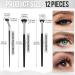 Dingion 12-Piece Mascara Fan Brush Set for Natural Lifted Effects - Synthetic Fibre, Smooth Application, No Smudging or Clumping - Buy Online on GoSupps.com