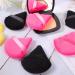 Triangle Makeup Puff - Velour Cosmetic Sponges for Contouring & Loose Powder | Black & Hot Pink - Buy Online on GoSupps.com
