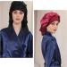 Arqumi Silk Bonnet 2PCS - Large Adjustable Satin Hair Wrap for Sleeping and Hair Care, Black & Wine Red - Buy Online on GoSupps.com