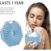 Antimicrobial Silicone Body Scrubber for Sensitive Skin - Eco Friendly Exfoliating Shower Brush (Blue) - Buy Online on GoSupps.com