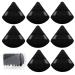 WLLHYF 8Pcs Powder Puffs Face Cosmetic Sponge Triangle Powder Puff Washable Reusable Velour Cotton Puff Setting Makeup Sponge for Under Eyes and Face Body Loose Powder Makeup Tool with Box(Black)