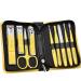 Nail Clipper Set Stainless Steel Fingernail and Toenail Clipper Cutters with Nail File Sharp for Men Women Yellow