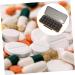 GOOHOCHY Medicine Box Pill Case Travel Medicine Storage Travel Pill Case 7 Day Pill Holder Vitamin Container Medicine Organizer Travel Pill Organizer Abs Elder Storage Box Black 23.00X9.50X3.00CM - Buy Online on GoSupps.com