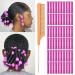60pcs Perm Rods Set for Natural Hair Plastic Cold Wave Rod Non-Slip Hair Rollers 0.75 Inch Purple Perm Rods for Long Short Hair Curling Rods Hair Perms for Women Hair Curlers DIY Hairdressing Tools 60pcs/package purple