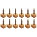 6 Pairs(12PCS) Beige Women Lady Girls U Shaped Heel Caps Cover Shoe Replacement Heels Tips Dowels Lifts for High Heel Shoes(Thin Pins 2.4mm 8mm x 8mm) 8mm x 8mm x 2.4mm
