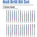 Mesee 30 Pieces Nail Drill Bits Set Tungsten Carbide Electric Nail Files Colored Titanium Coated Drill Bit Burrs for Acrylic Gel Manicure Pedicure Nails Polish Cuticle Removal - Buy Online on GoSupps.com