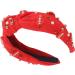 Rhinestone Knotted Jeweled Headband Elegant Rhinestone Hair Band Ornament for Bridal Shower (Red) - Buy Online on GoSupps.com