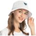 ZLYC Unisex Embroidered Bucket Hat - White Fisherman Cap for Men, Women, Teens | Summer Fashion Accessory - Buy Online on GoSupps.com