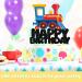 Train Happy Birthday Cake Topper Decorations with Multicolored Train for Birthday Theme Baby Shower Party Decor Supplies - Buy Online on GoSupps.com
