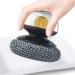Soap Dispensing Palm Scrab Brush Dish Scrubber with Soap Dispenser - Washing Liquid Dish Brush Soap Pot Shorts Handle Washing Brush Dishwashing Pot Brush for Kitchen Riastvy Light Gray - Buy Online on GoSupps.com