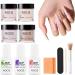 Kit de poudre de trempage pour ongles kit poudre trempage pour ongles 4 couleurs pour l'art salon bricolage domicile finition brillante ou givr e avec activateur couche finiti - Buy Online on GoSupps.com