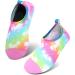 JIASUQI Kids Water Shoes - Quick Dry Aqua Socks for Beach & Pool - Multi Horse Print - Buy Online on GoSupps.com