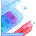 Weekly Pill Organizer - 3 Times a Day Travel Box | 7 Day Moisture-Proof Medicine Organizer for Vitamins & Supplements (Blue - Buy Online on GoSupps.com