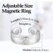 Jecanori Copper Magnetic Rings 2Pcs - Retro Style Solid Copper, 4X Magnets, Adjustable Size - Includes Jewelry Box - 2 Plum Silver - Buy Online on GoSupps.com