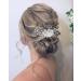 Edary Bridal Wedding Hair Comb | Silver Flower Headpiece with Rhinestones & Crystals - Elegant Hair Accessories for Women & Girls - Buy Online on GoSupps.com