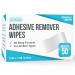 JJ CARE Adhesive Remover Wipes Pack of 50 6x7 Large Stoma Wipes - Medical Adhesive Remover Wipes - Sting Free Adhesive Remover Wipes for Skin Ostomy, Stoma, Colostomy Devices, Dressings and Medical Tapes 50 Count (Pack of 50)