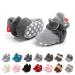 EDOTON Unisex Newborn Winter Boots Warm Stripe Bootie Non-Slip Sole Soft Stay On Ajustable Bootie Sock 6-12 Months L N Gray
