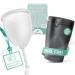 Mammacita menstrual cup l - soft silicone menstrual cup for regular and strong periods - washable menstrual cup period cup as an alternative to tampons or bind 1 piece (1 Pack)