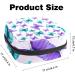 Sanitary Napkin Storage Bag with Zipper for Women & Teens - Purple Green Butterfly Design - Buy Online on GoSupps.com