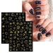 10 Sheets Moon Star Sun Nail Art Stickers Decals - Self-Adhesive Nail Supplies for Colorful Rose Gold Designs - Buy Online on GoSupps.com