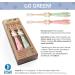 ROARex  All-Natural Eco Friendly Kids Toothbrush Made from Plants - Giraffe 4-36m - Baby to Toddler - Mint/Rose - 4pk | 1% for The Planet Product 4 Count (Pack of 1) Giraffes - Mint/Rose - Buy Online on GoSupps.com
