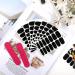 280 Black Nail Wraps Full Cover Decals with Nail Files - Cool Style for Girls & Women - Buy Online on GoSupps.com