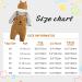 Infant Baby Boys 3pcs Clothing Set | Newborn Cotton Romper Outfits | Toddler Kids Pyjamas | Long Sleeve T-shirt + Dungarees + Hat | Brown | 0-3 Months - Buy Online on GoSupps.com
