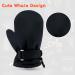 Black Toddler Waterproof Fleece-Lined Mittens | Winter Gloves for Kids 3M-5T | Snow & Ski Mittens for Boys & Girls | 3-12M (No Thumb) - Buy Online on GoSupps.com