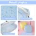 Embroidery Sanitary Napkin Storage Bag 2Pcs - Portable Period Holder for Menstrual Cup, Pads, Tampons - Yellow+Blue - Buy Online on GoSupps.com